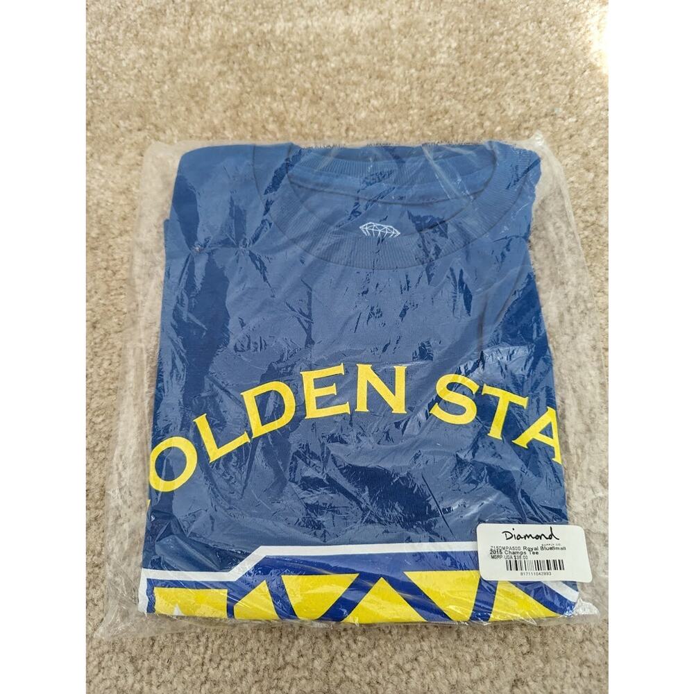 Diamond Supply Co Golden State Warriors Blue Shirt 2015 Champions - Small